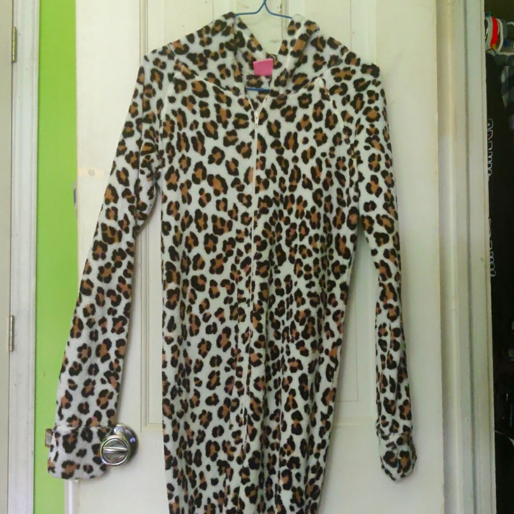 cheetah print adult onesie